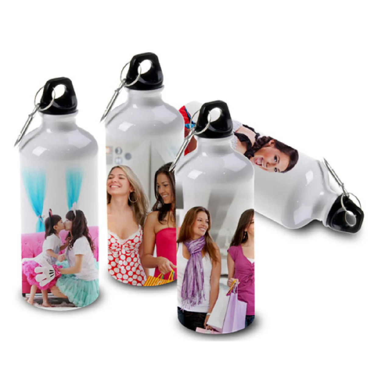 Bidon metalic gri personalizat cu dop