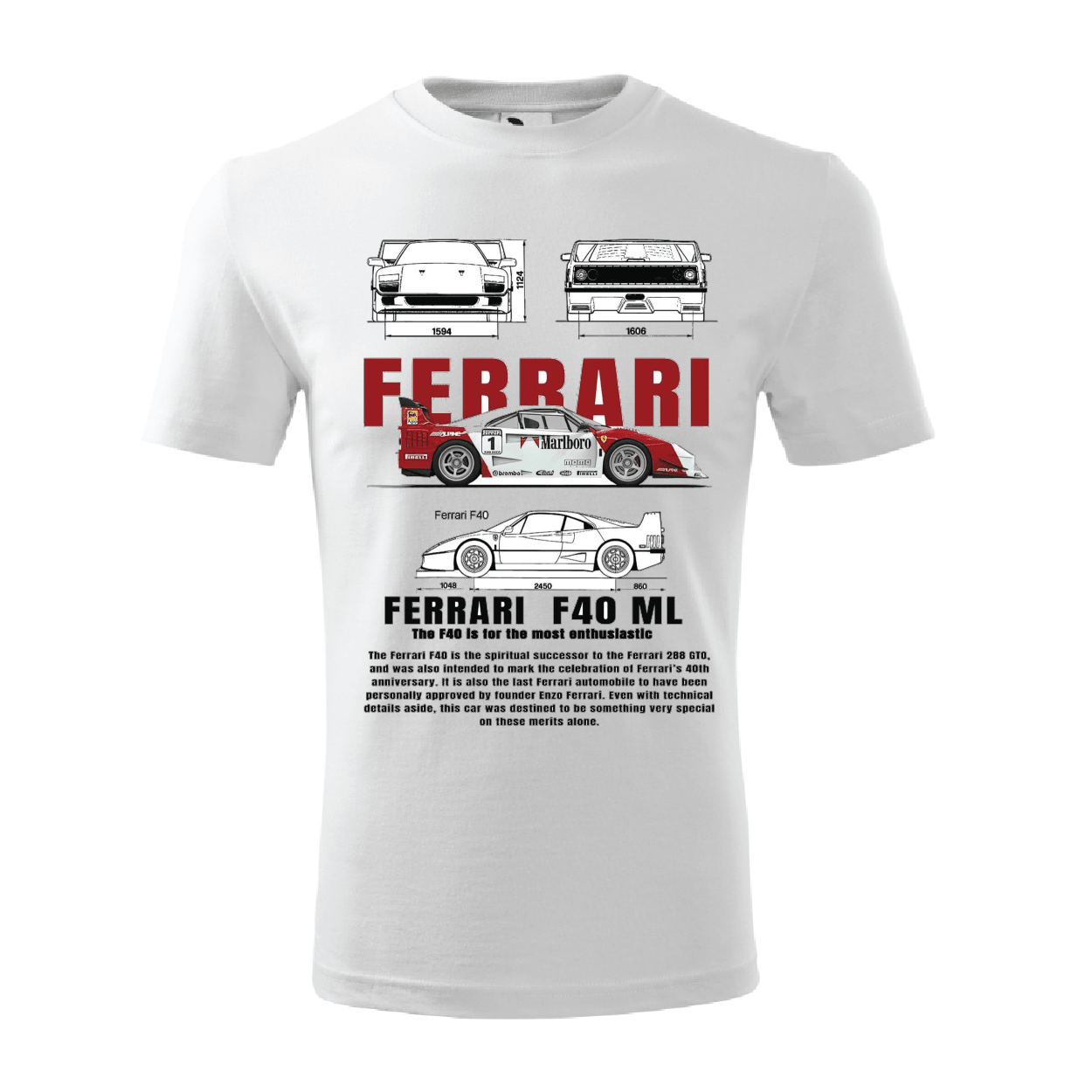 Tricou Ferrari F40 ML Racing