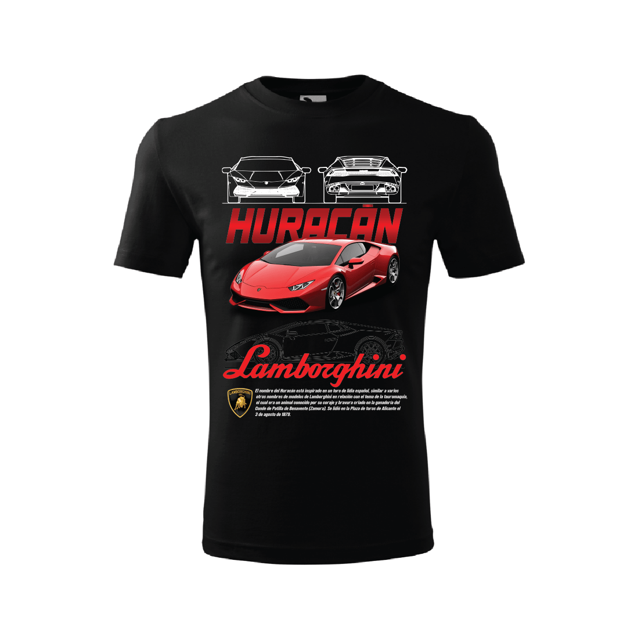 Tricou Lamborghini Huracan Rosu