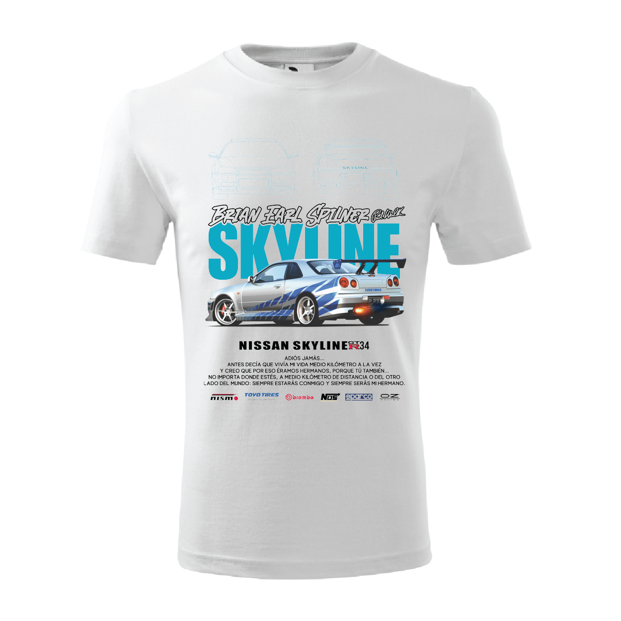 Tricou Nissan Skyline R34 Fast and Furios
