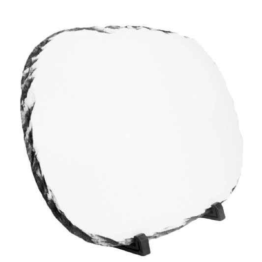 placa ardezie oval alba