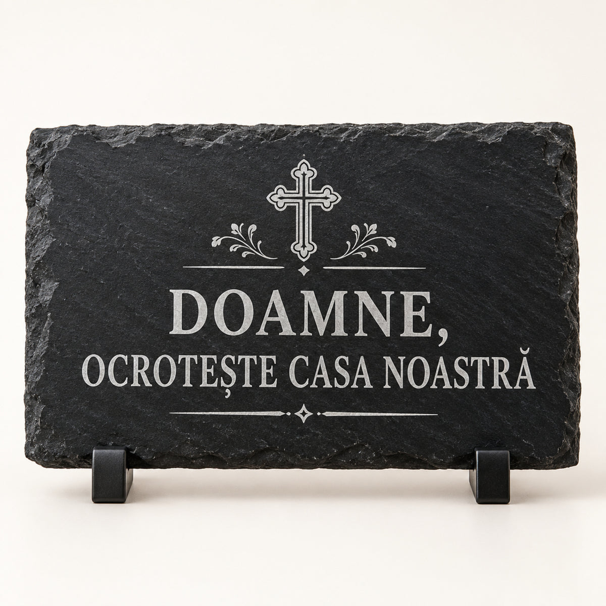 Plachetă cu rugăciune din ardezie – exemplu de personalizare