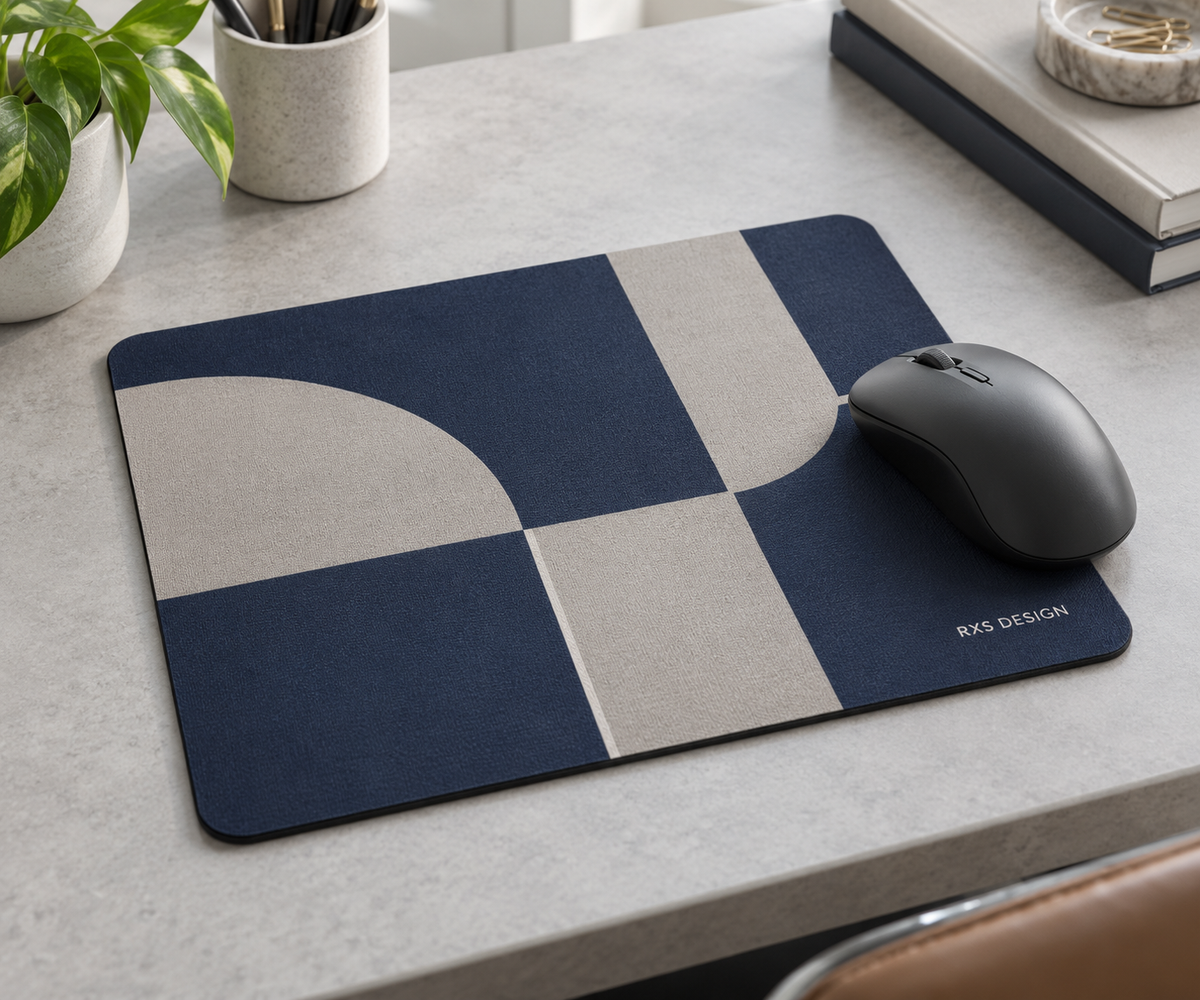 Mousepad XL personalizat 300 × 250 mm — machetă de prezentare