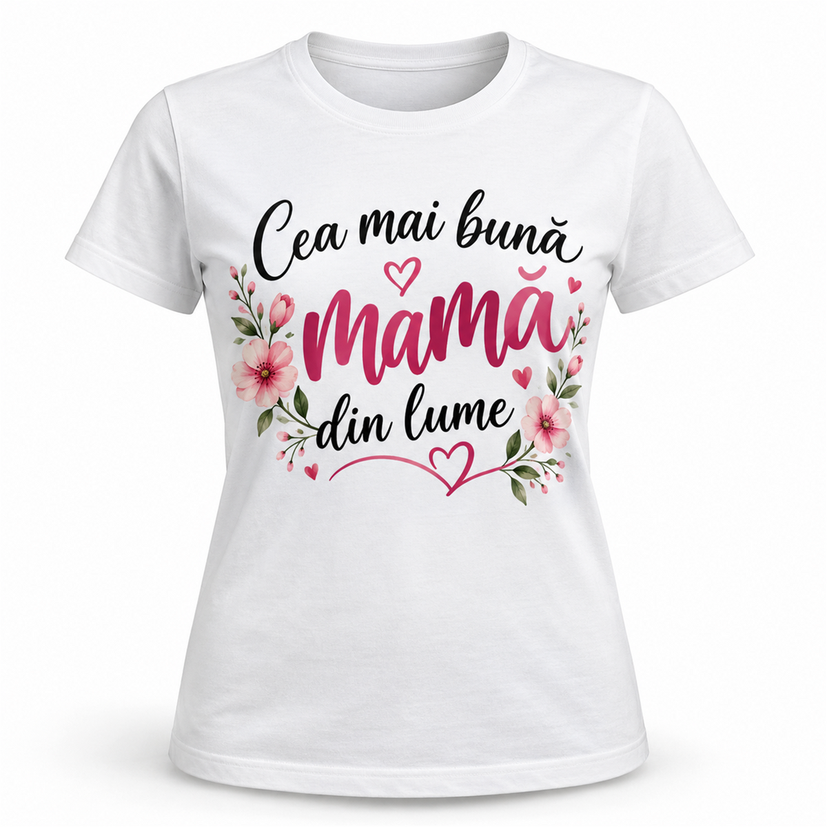 Tricou „Cea mai bună mamă din lume” – exemplu de personalizare