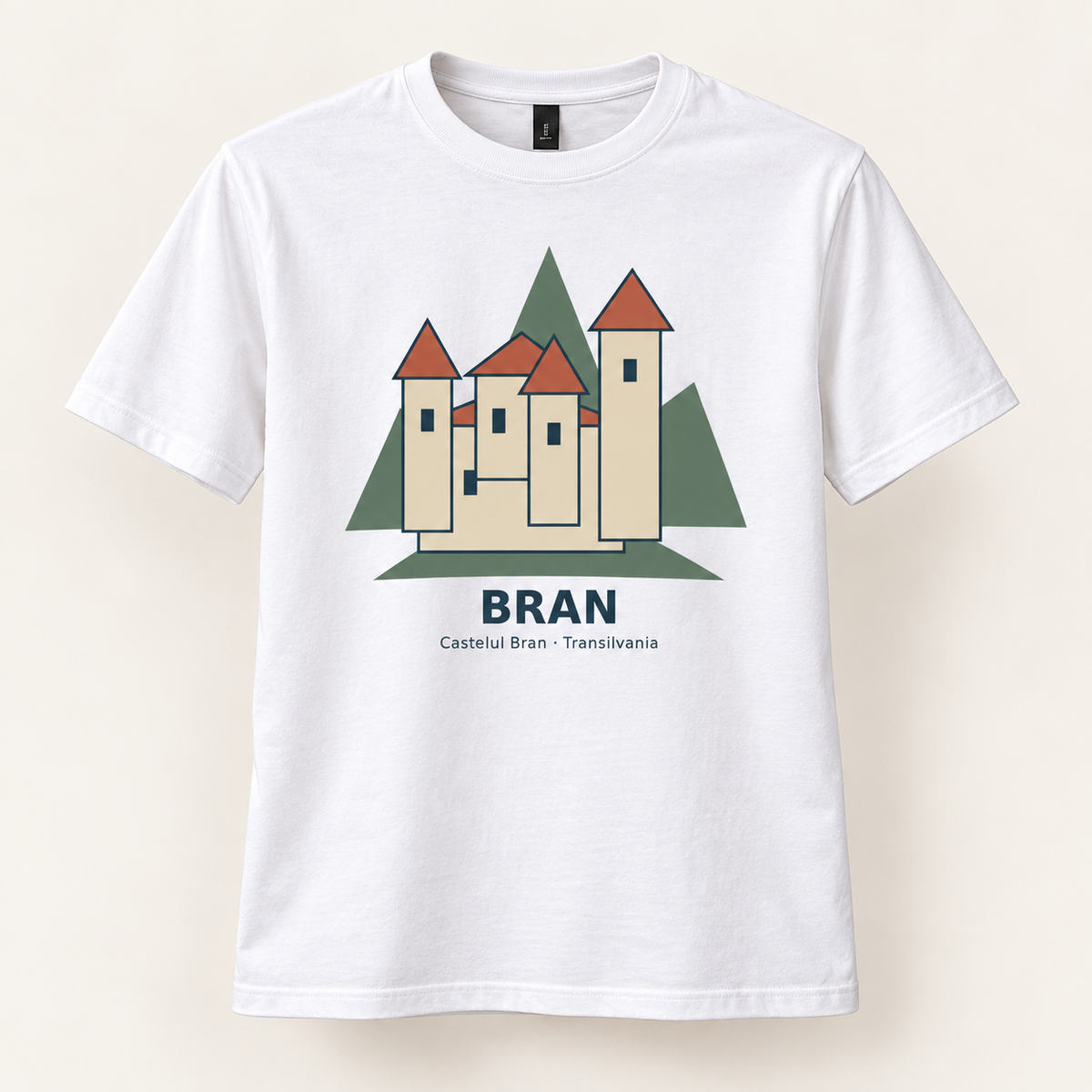 Tricou suvenir Brașov și Castelul Bran — 3 designuri — Castelul Bran · Transilvania