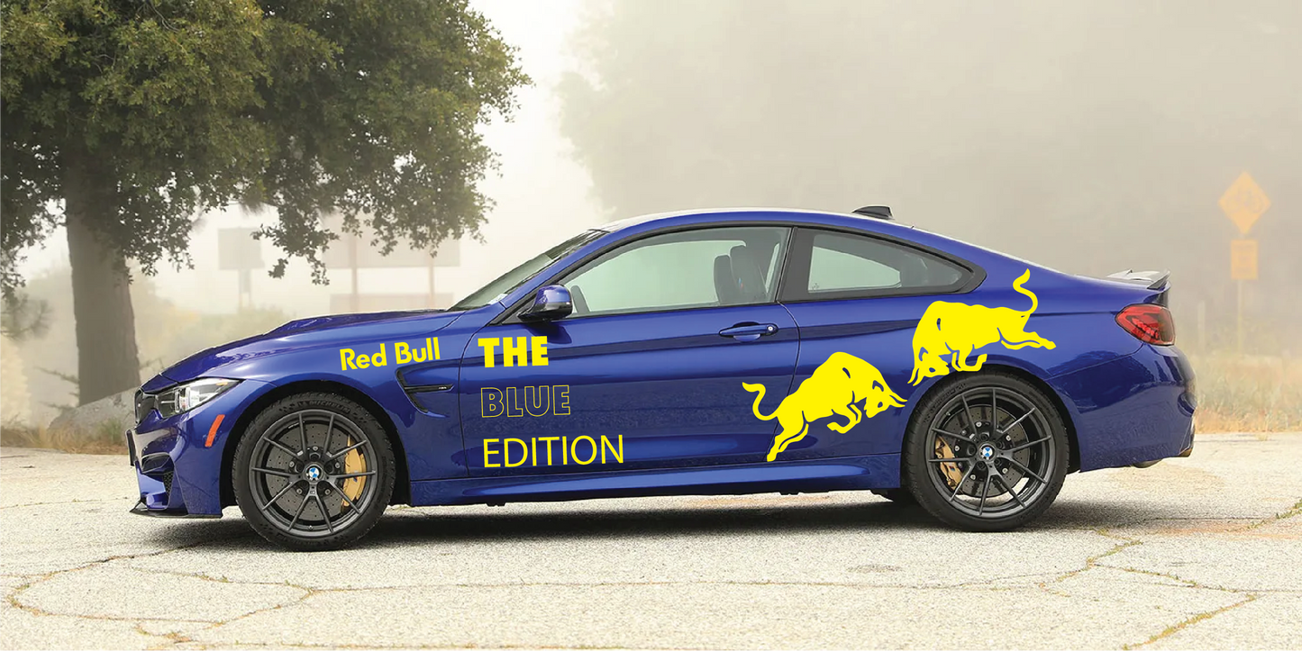 Autocolant Red Bull Blue Edition - Grafica Auto