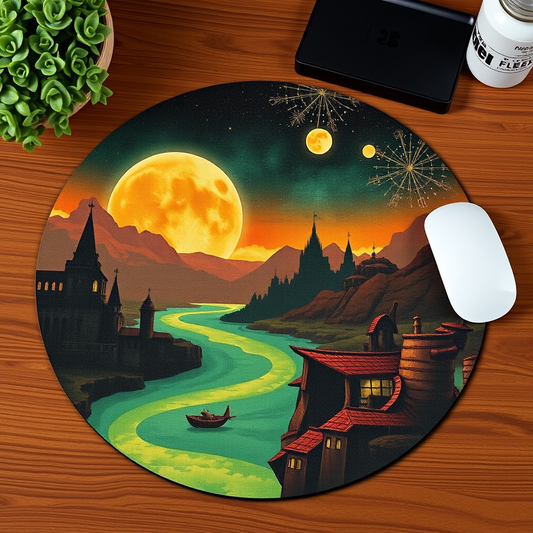 mousepad rotund personalizat cu design propriu