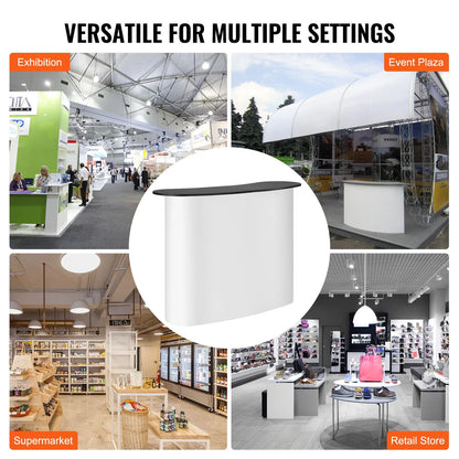 Podium pop-up pentru expoziții cu logo inclus, 130 × 46,5 × 95 cm