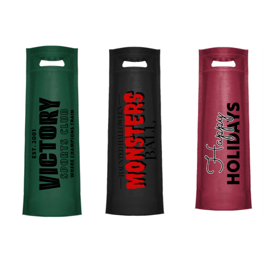 sacoșă pentru sticlă de vin personalizată