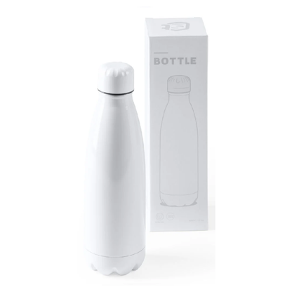 Sticla metalica personalizata alb