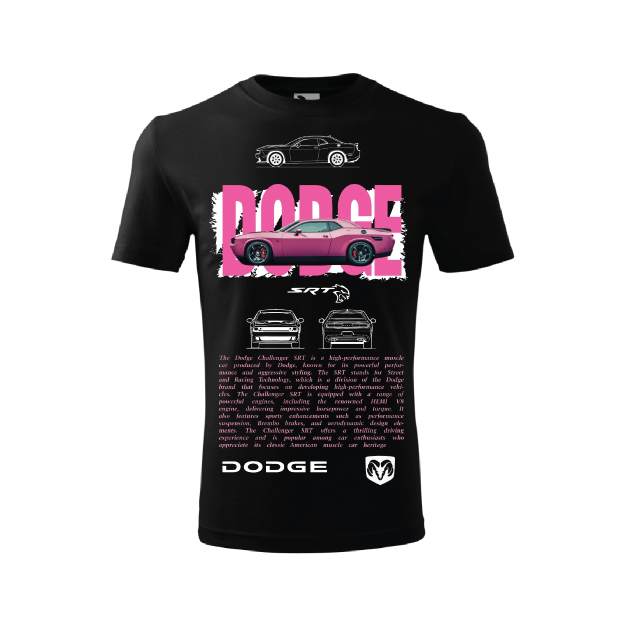 Tricou Dodge Challenger ROZ