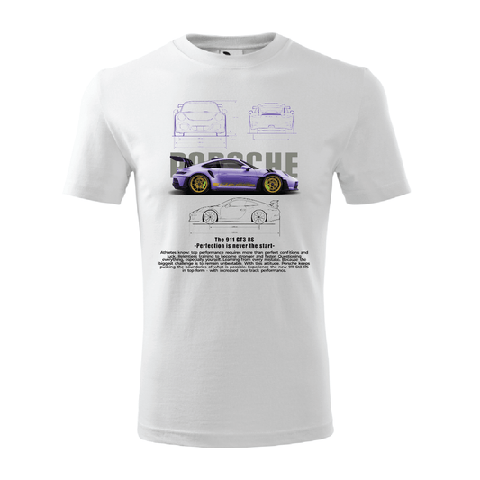 Tricou Porsche GT3 RS Mov cu Auriu
