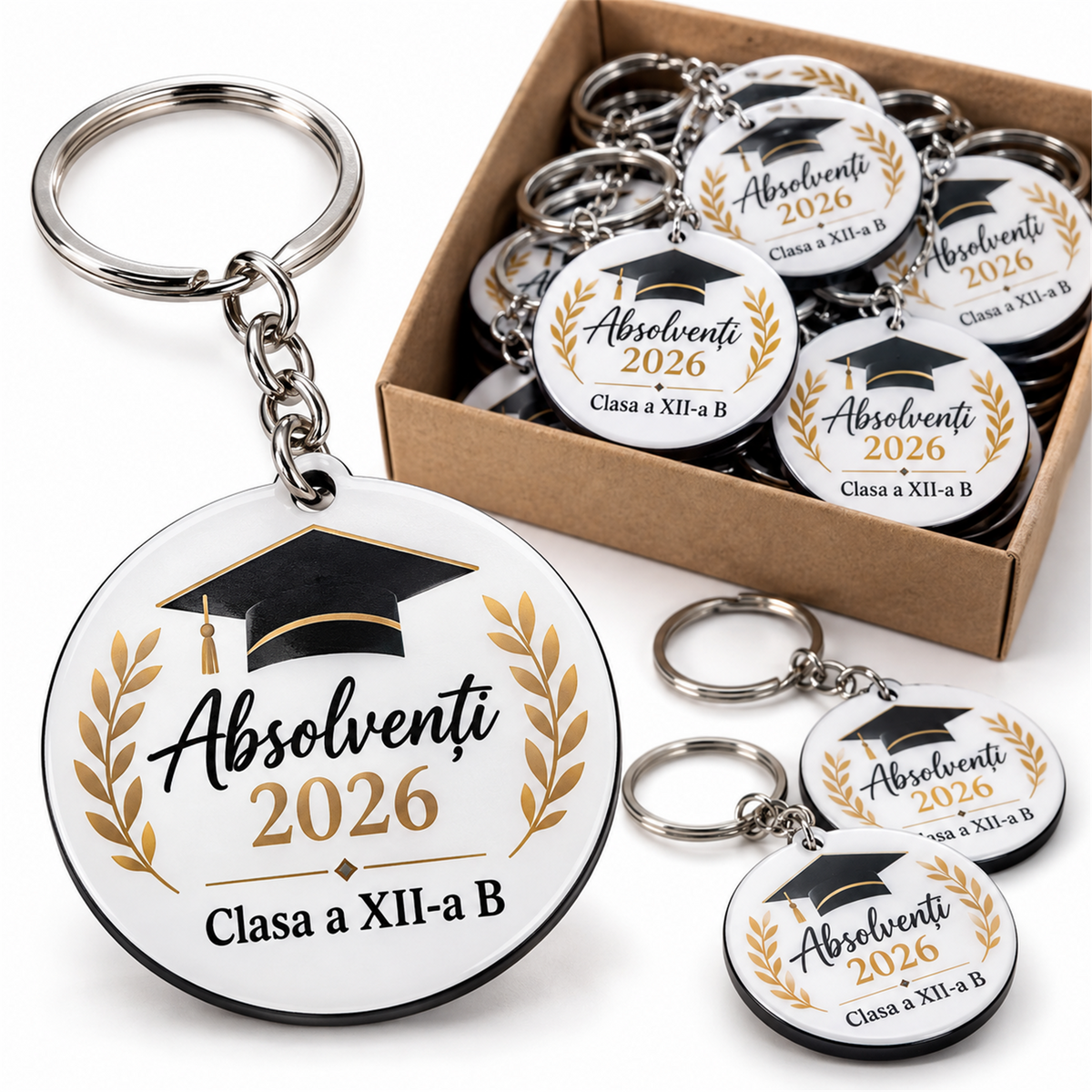 Breloc de absolvire personalizat – exemplu de personalizare