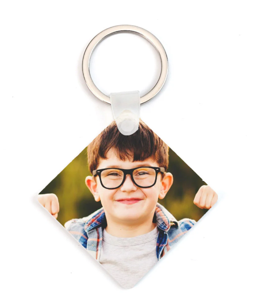 breloc plastic patrat personalizat