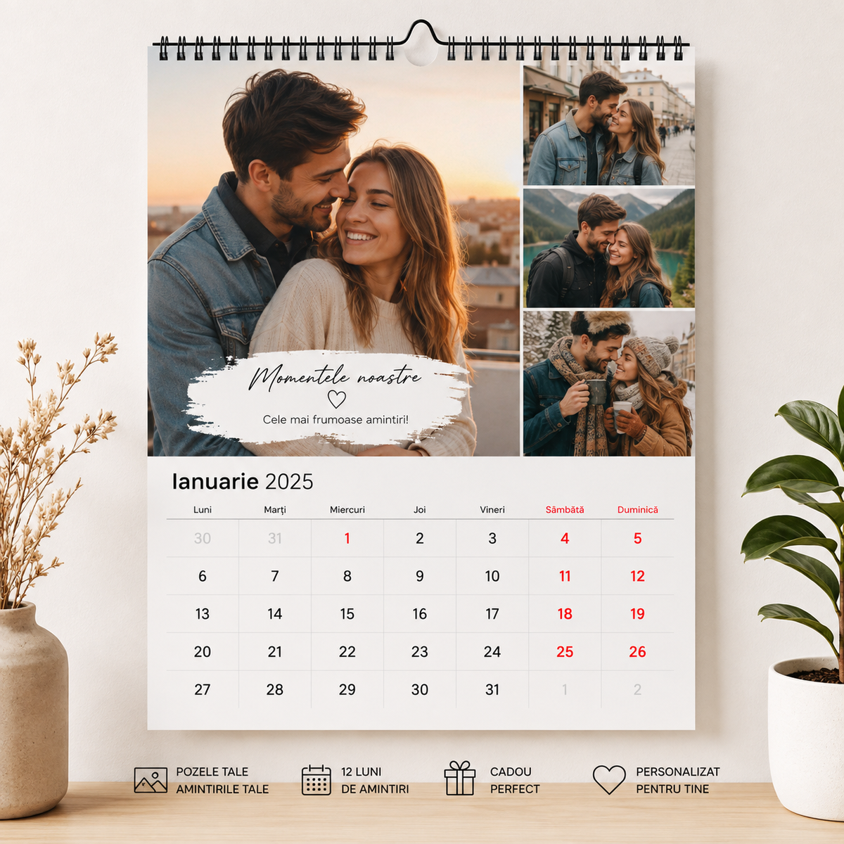 Calendar personalizat cu pozele tale — imagine de prezentare