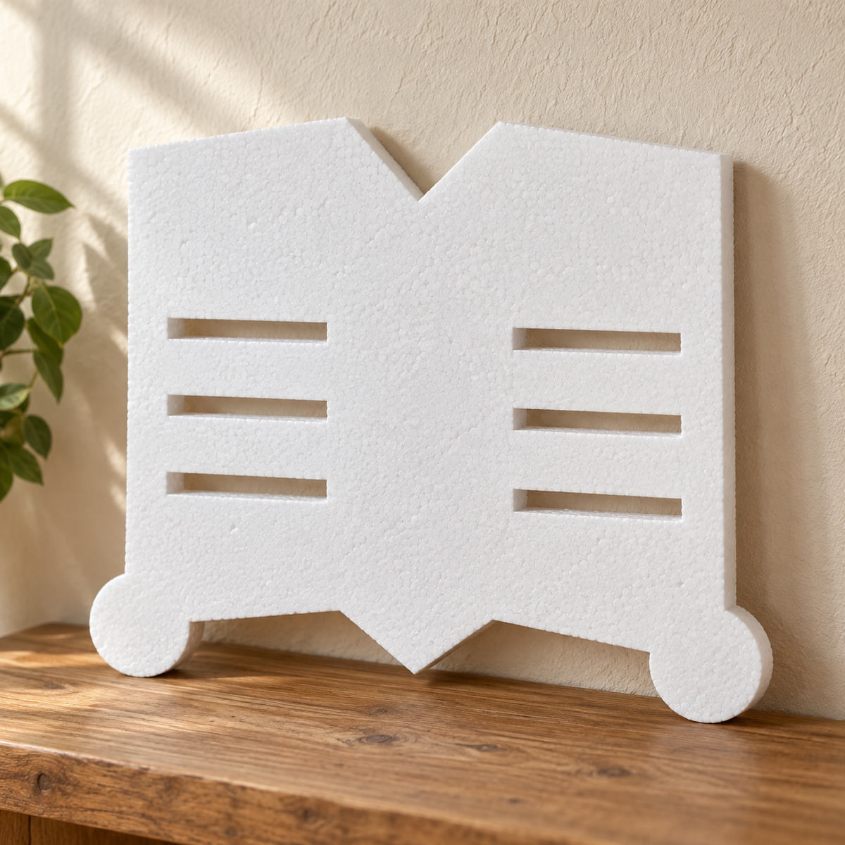 Carte deschisă decorativă — model 03 din polistiren alb de 5 cm — machetă ilustrativă