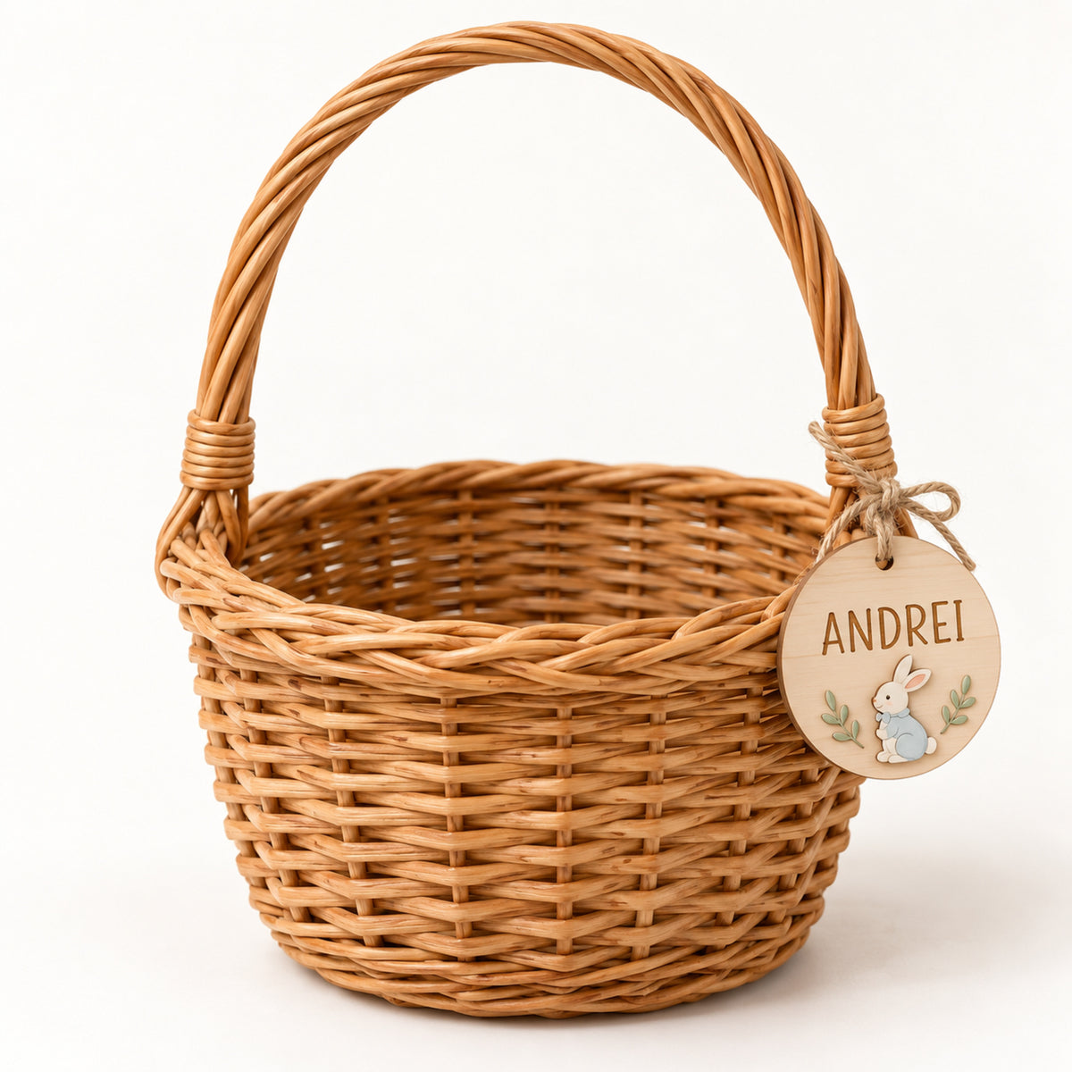 Coș de Paște personalizat cu nume – exemplu de personalizare