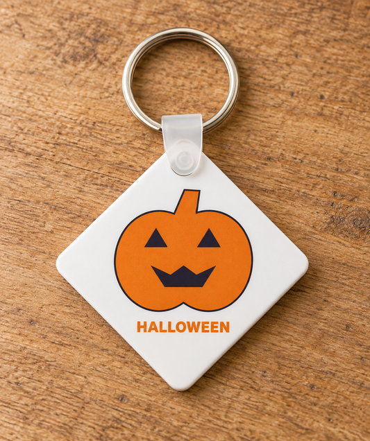 Breloc Halloween personalizat — dovleac, liliac sau fantomă — dovleac