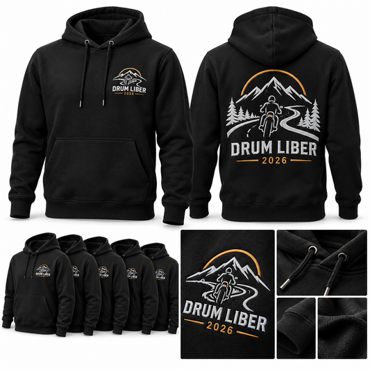 Hanorac de club moto cu logo brodat – exemplu de personalizare