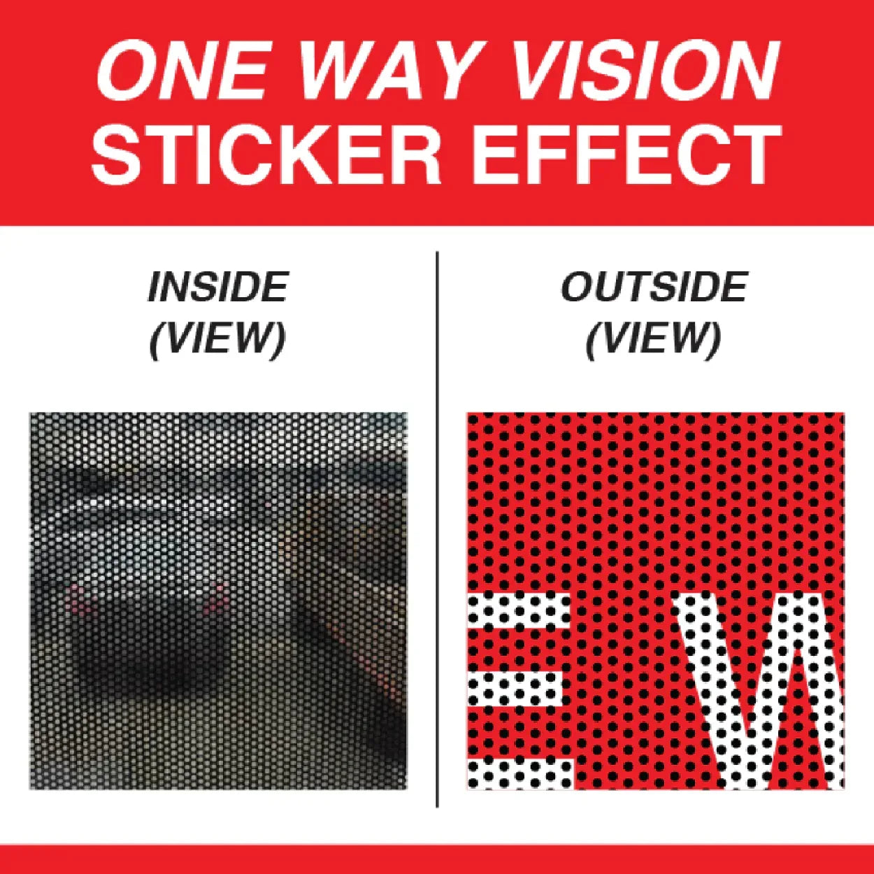 AUTOCOLANT VITRINE ONE-WAY VISION - RXS DESIGN