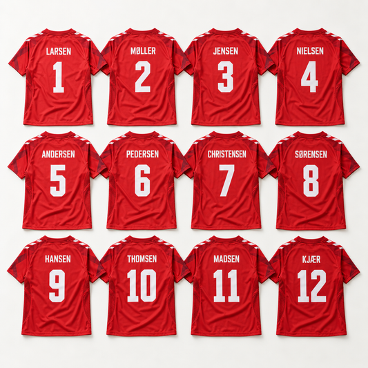 Set 12 tricouri echipă handbal cu nume și număr – exemplu de personalizare