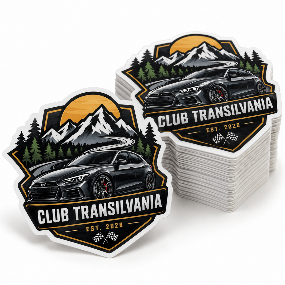 Set 20 stickere personalizate pentru club – exemplu de personalizare