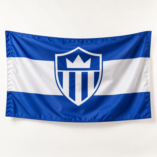 Steag de club 90×150 cm personalizat – exemplu de personalizare