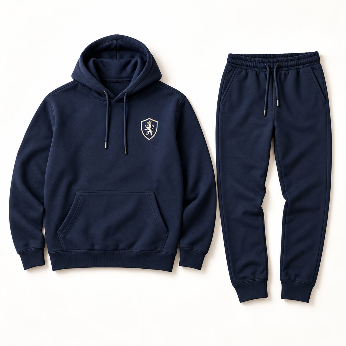 Trening de echipă cu logo: hanorac și pantaloni – exemplu de personalizare