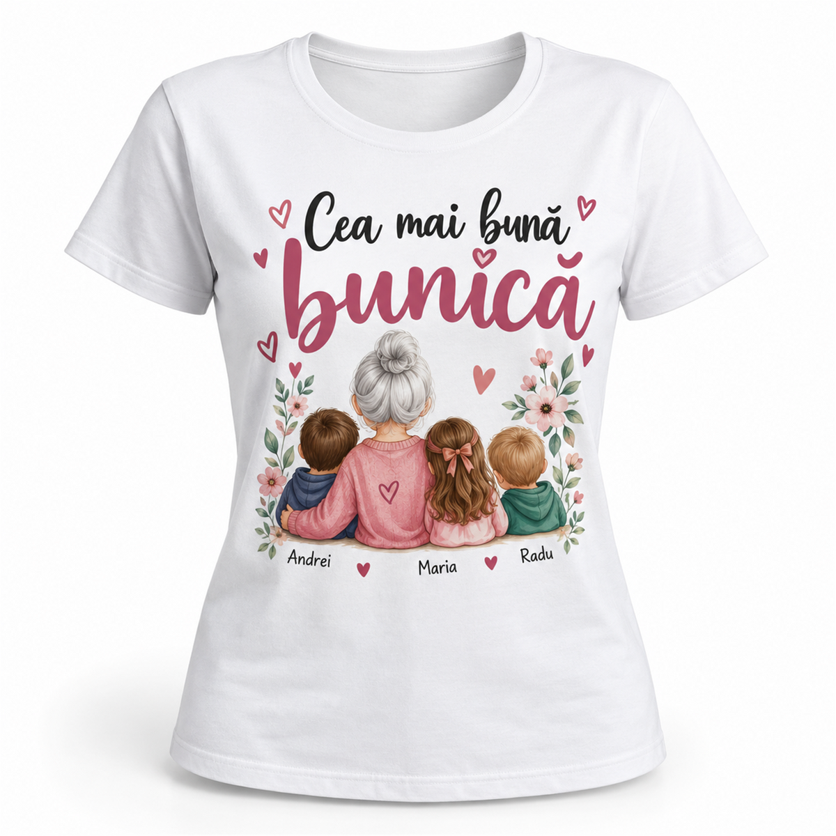 Tricou „Cea mai bună bunică” – exemplu de personalizare