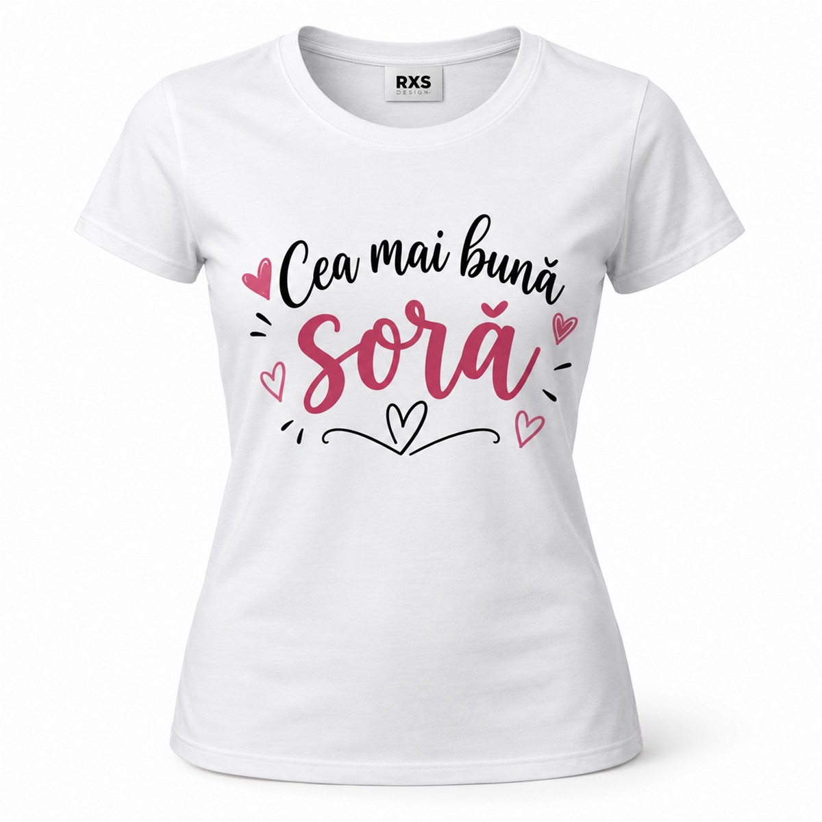 Tricou „Cea mai bună soră” – exemplu de personalizare