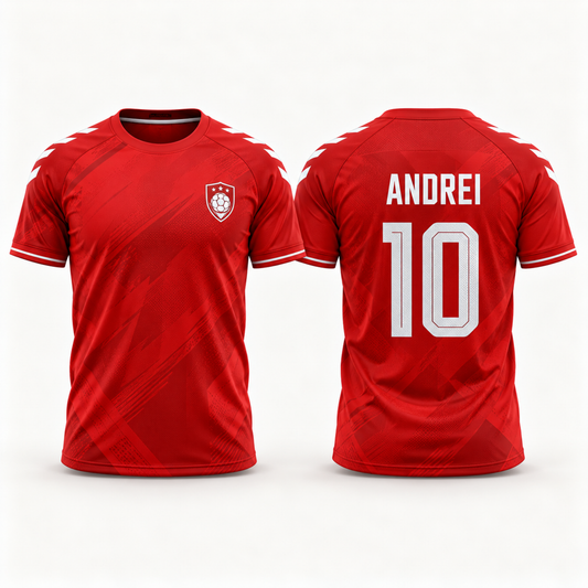 Tricou echipă handbal cu nume și număr – exemplu de personalizare
