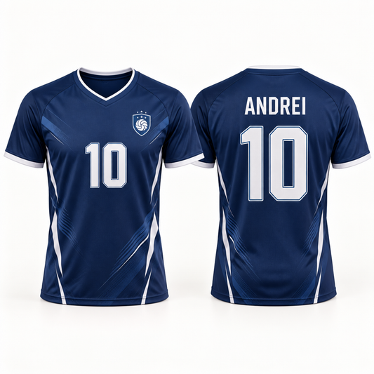 Tricou echipă volei cu nume și număr – exemplu de personalizare
